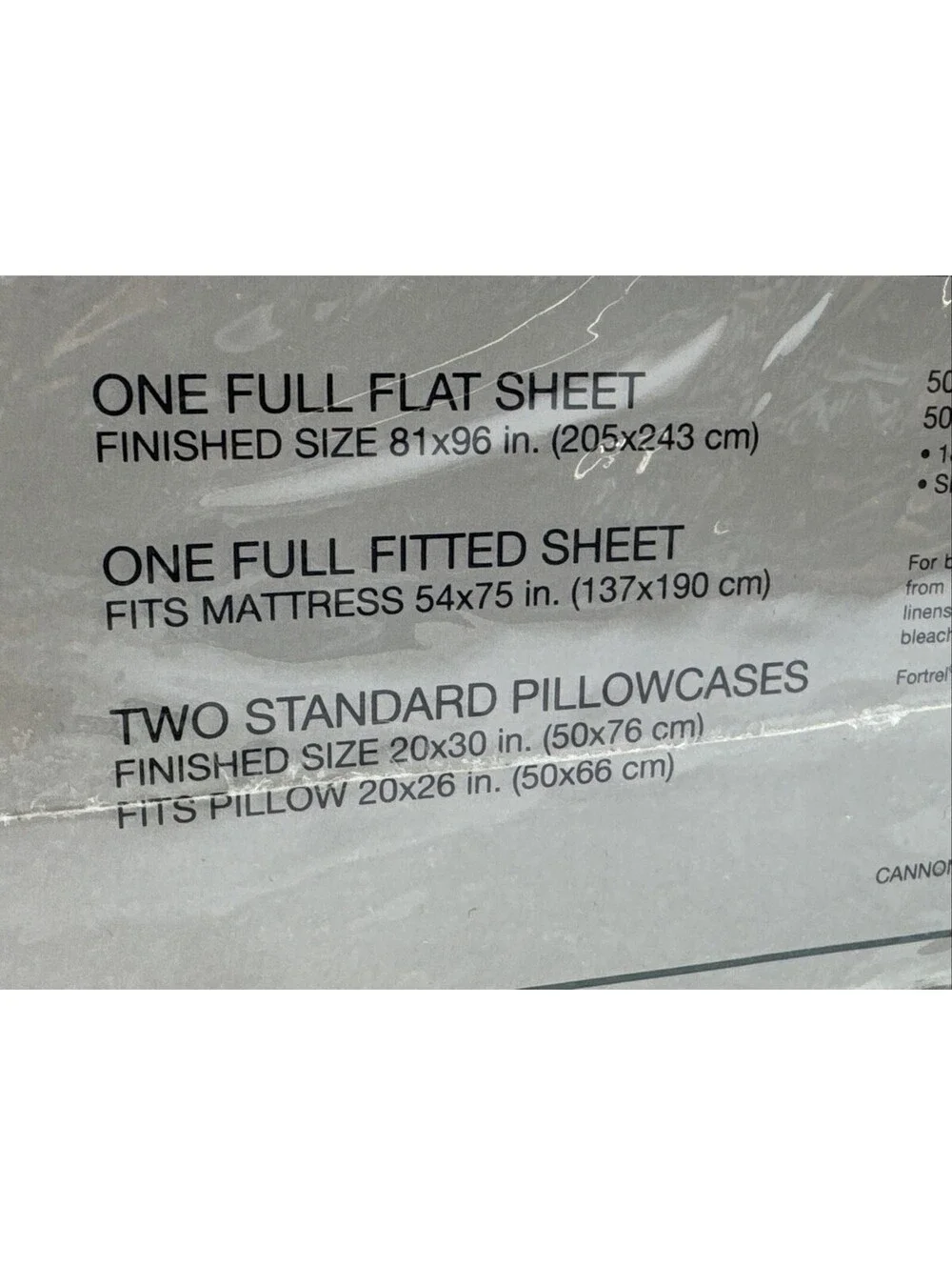 Vintage Cannon Monticello Blue White Stripes No Iron Percale 4pc Full Sheet Set